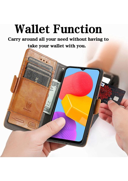 Samsung Galaxy M13 4g Cüzdan Kılıfı, Kart Tutuculu Pu Deri Flip Kılıf Rfıd Engelleme Kickstand Telefon Kapağı (Yurt Dışından) fiyatları