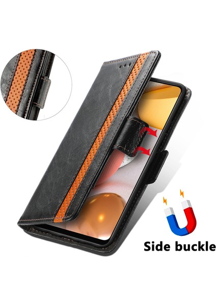 Samsung Galaxy A42 5g Cüzdan Kılıfı, Kart Tutuculu Pu Deri Flip Kılıf Rfıd Engelleme Kickstand Telefon Kapağı (Yurt Dışından)