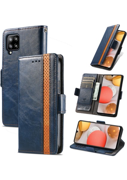 Samsung Galaxy A42 5g Cüzdan Kılıfı, Kart Tutuculu Pu Deri Flip Kılıf Rfıd Engelleme Kickstand Telefon Kapağı (Yurt Dışından)
