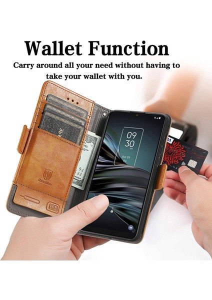 Tcl 20 Xe Cüzdan Kılıfı, Kart Tutuculu Pu Deri Flip Kılıf Rfıd Engelleme Kickstand Telefon Kapağı (Yurt Dışından) fiyatları