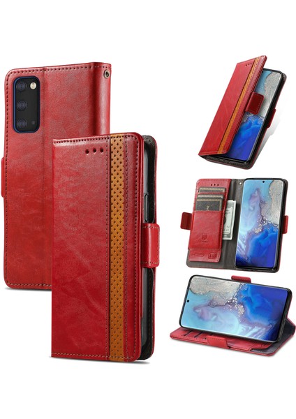 Samsung Galaxy S20 Plus Cüzdan Kılıfı, Kart Tutuculu Pu Deri Flip Kılıf Rfıd Engelleme Kickstand Telefon Kapağı (Yurt Dışından)