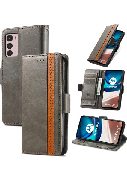 Motorola Moto G42 Cüzdan Kılıfı, Kart Tutuculu Pu Deri Flip Kılıf Rfıd Engelleme Kickstand Telefon Kapağı (Yurt Dışından)