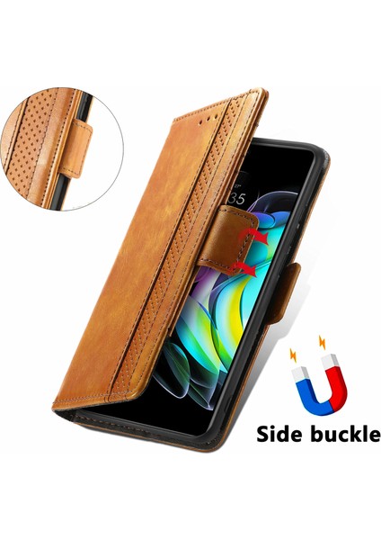 SZY Mall Motorola Edge 20 Cüzdan Kılıfı, Kart Tutuculu Pu Deri Flip Kılıf Rfıd Engelleme Kickstand Telefon Kapağı (Yurt Dışından)