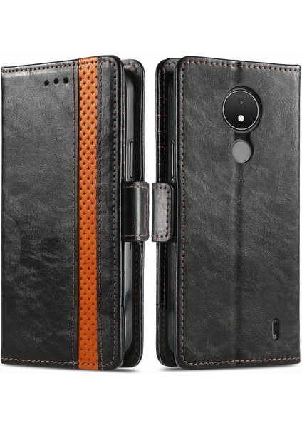 Nokia C21 Cüzdan Kılıfı, Kart Tutuculu Pu Deri Flip Kılıf Rfıd Engelleme Kickstand Telefon Kapağı (Yurt Dışından) fiyatları