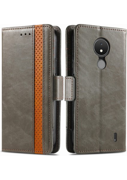 Nokia C21 Cüzdan Kılıfı, Kart Tutuculu Pu Deri Flip Kılıf Rfıd Engelleme Kickstand Telefon Kapağı (Yurt Dışından) fiyatları
