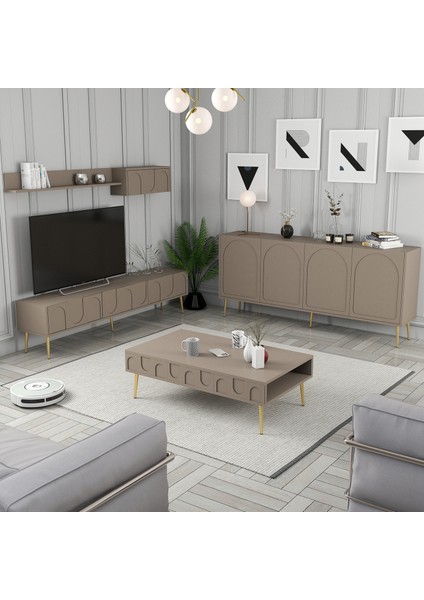Variant Lyon 3 Lü Salon Takımı - Atlas / Altın