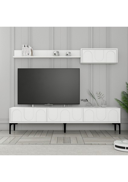 Variant Lyon Tv Ünitesi ve Orta Sehpa Takımı - Beyaz / Siyah fiyatları