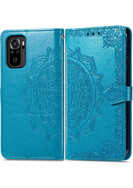 Redmi Not 10 Için Kılıf 4g Deri Kılıf Kapak Çevirin Basit Iş Desen (Yurt Dışından)