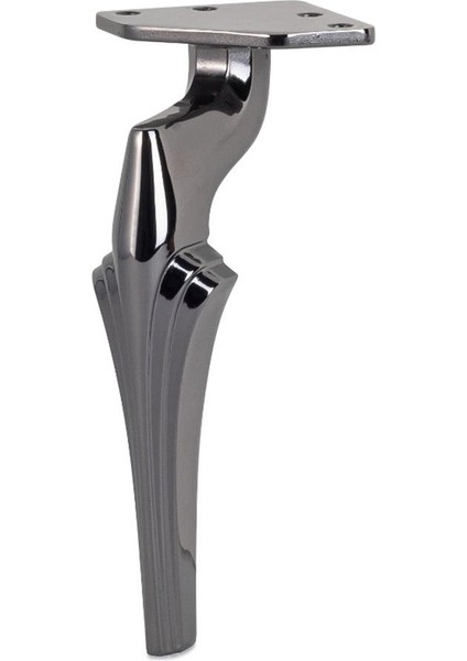 Zeus Lüx Metal Ayak 21 cm Füme Mobilya Koltuk Ayağı