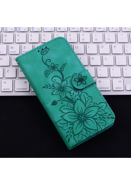 Oppo Reno 10 5g Kabartmalı Lily Cüzdan Kılıfı ile Uyumlu, Kart Tutuculu Pu Deri Kapaklı (Yurt Dışından) fırsatları