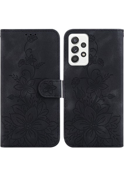 Samsung Galaxy A52S 5g Kabartmalı Lily Cüzdan Kılıfı ile Uyumlu, Kart Tutuculu Pu Deri Kapaklı (Yurt Dışından) indirimleri