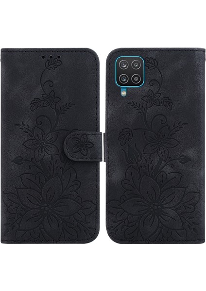 Samsung Galaxy A22 4g Kabartmalı Lily Cüzdan Kılıfı ile Uyumlu, Kart Tutuculu Pu Deri Kapaklı (Yurt Dışından) indirimleri