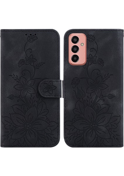 Samsung Galaxy M13 4g Kabartmalı Lily Cüzdan Kılıfı ile Uyumlu, Kart Tutuculu Pu Deri Kapaklı (Yurt Dışından) indirimleri