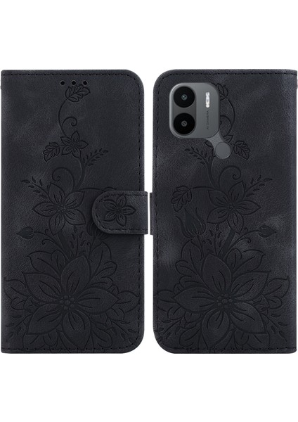 Xiaomi Redmi A1 Plus Kabartmalı Lily Cüzdan Kılıfı ile Uyumlu, Kart Tutuculu Pu Deri Kapaklı (Yurt Dışından) indirimleri