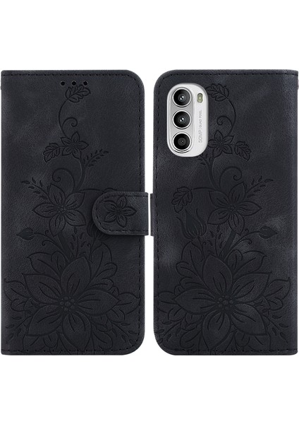 Motorola Moto G62 5g Kabartmalı Lily Cüzdan Kılıfı ile Uyumlu, Kart Tutuculu Pu Deri Kapaklı (Yurt Dışından) indirimleri