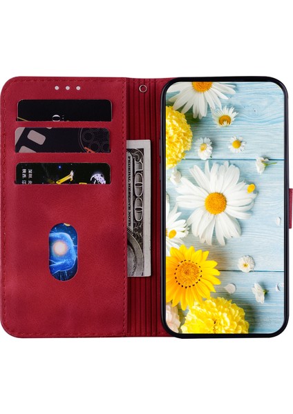 Xiaomi Poco C51 Kabartmalı Lily Cüzdan Kılıfı ile Uyumlu, Kart Tutuculu Pu Deri Kapaklı (Yurt Dışından) modelleri