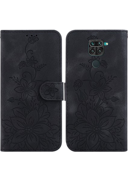 Xiaomi Redmi Note 9 Kabartmalı Lily Cüzdan Kılıfı ile Uyumlu, Kart Tutuculu Pu Deri Kapaklı (Yurt Dışından) indirimleri