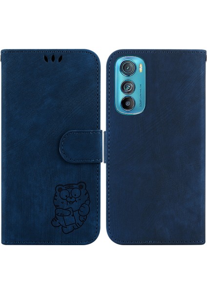 Motorola Moto Edge 30 Kabartmalı Sevimli Kaplan Flip Folyo Cüzdan Kılıf Kart Cebi Tutucu Kapak (Yurt Dışından) indirimleri