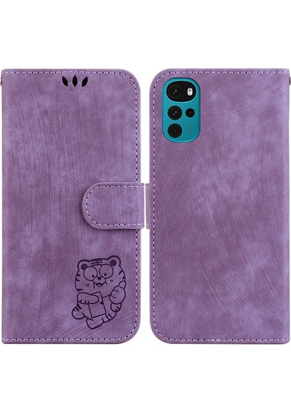 Motorola Moto G22 Kabartmalı Sevimli Kaplan Flip Folyo Cüzdan Kılıf Kart Cebi Tutucu Kapak (Yurt Dışından) indirimleri