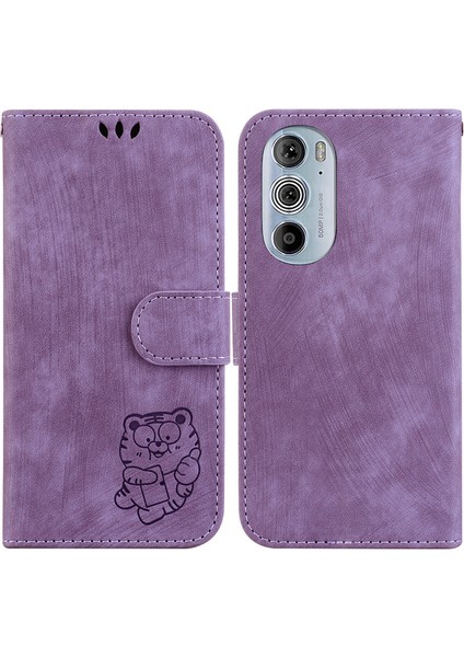 Motorola Moto Edge Plus 2022 Kabartmalı Sevimli Kaplan Flip Folyo Cüzdan Kılıf Kart Cebi Tutucu Kapak (Yurt Dışından) indirimleri