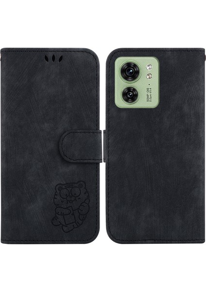 Motorola Moto Edge 40 Kabartmalı Sevimli Kaplan Flip Folyo Cüzdan Kılıf Kart Cebi Tutucu Kapak (Yurt Dışından) indirimleri