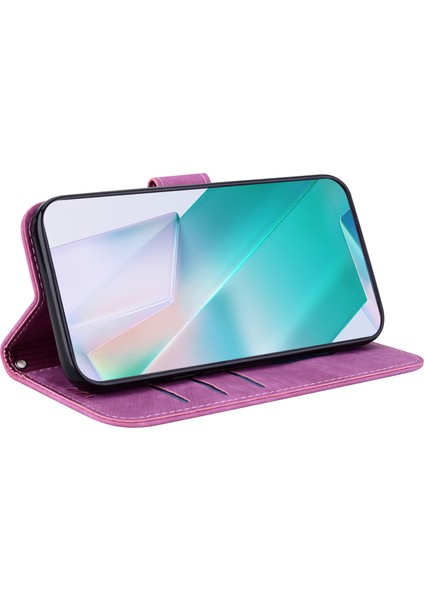 Oppo Find X3 Neo Kabartmalı Sevimli Kaplan Flip Folyo Cüzdan Kılıf Kart Cebi Tutucu Kapak (Yurt Dışından)