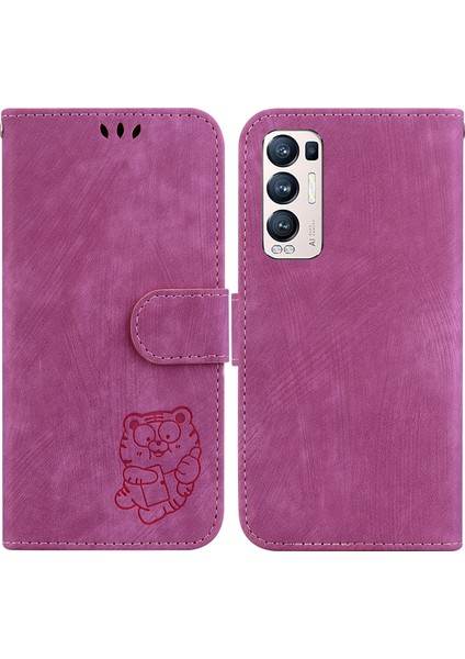 Oppo Find X3 Neo Kabartmalı Sevimli Kaplan Flip Folyo Cüzdan Kılıf Kart Cebi Tutucu Kapak (Yurt Dışından) indirimleri
