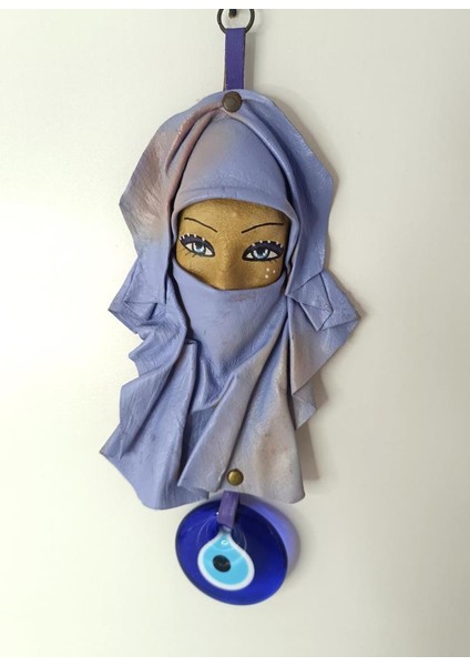 Deri Maske Vintage Deri Yüz Maskesi Cam Nazar Kötü Ruh Kötü Göz Heykel Sanat El Işi fırsatları