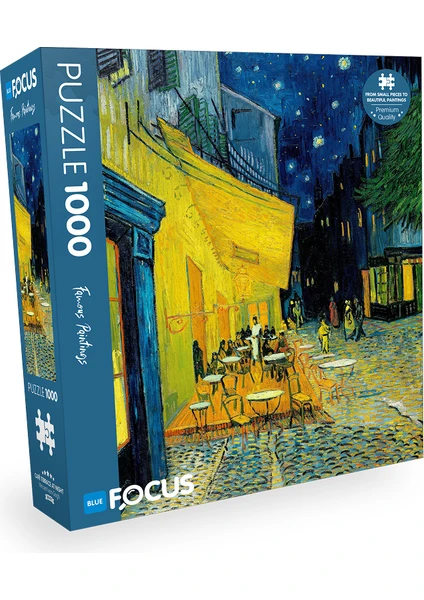 Blue Focus 1000 Parça Puzzle - Café Terrace At Nıght (Kafe Terasta Gece)