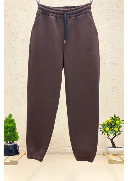 3 Iplik Şardonlu Bel Paça Lastikli Eşofman Altı