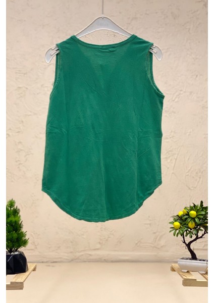 Nakışlı Kolsuz Yıkamalı Keten Bluz fiyatları