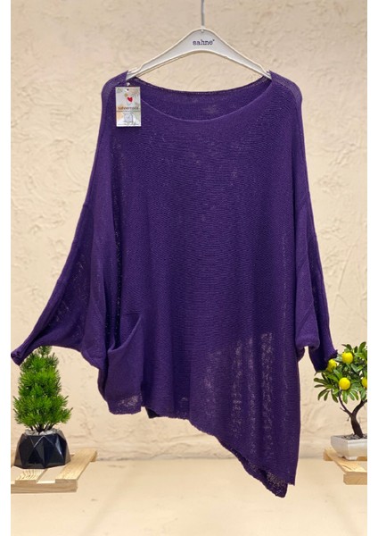 Tek Cepli Yarasa Asimetrik Merserize Bluz