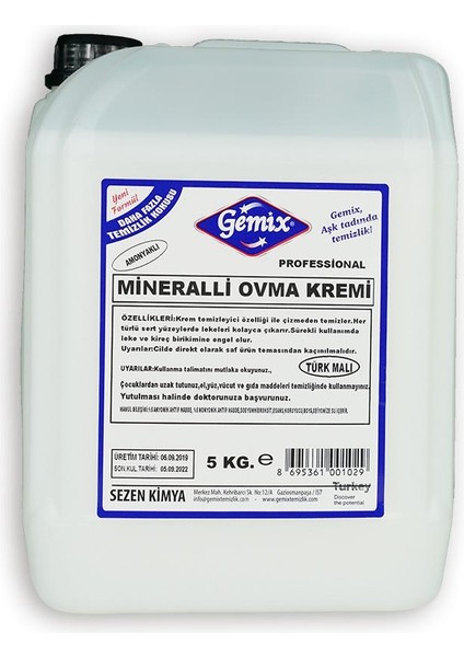 Mineralli Ovma Kremi 5 kg