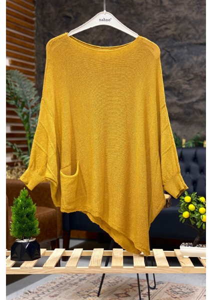 Tek Cepli Yarasa Asimetrik Merserize Bluz