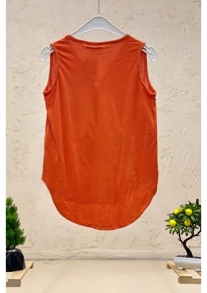 Nakışlı Kolsuz Yıkamalı Keten Bluz fiyatları