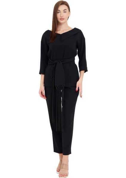 Tekstil Ikili Kemer Detaylı Tasarım Takım