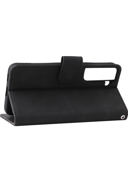 Samsung Galaxy S22 Için Kılıf Tam Koruma Deri Folio Flip Case Kart (Yurt Dışından)