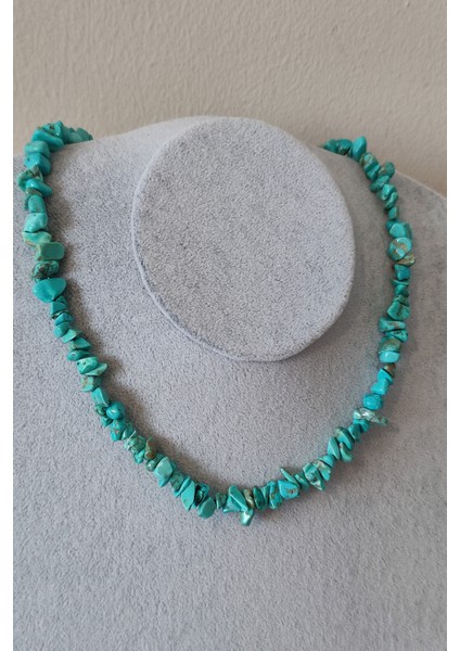 Turkuaz Kırıktaş Doğaltaş Kolye