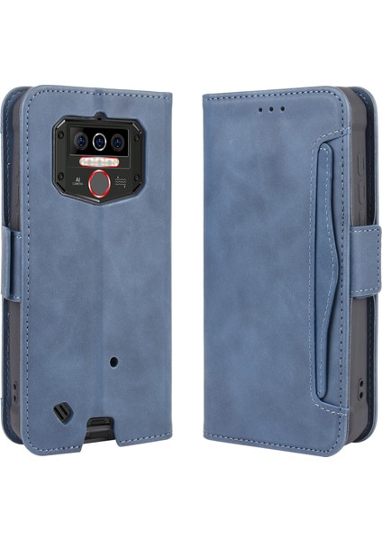 Oukitel Wp5 ile Uyumlu Kickstand Koruyucu, Kredi Kartı Tutacağı Pu Deri Darbeye Dayanıklı Telefon Kılıfı (Yurt Dışından)