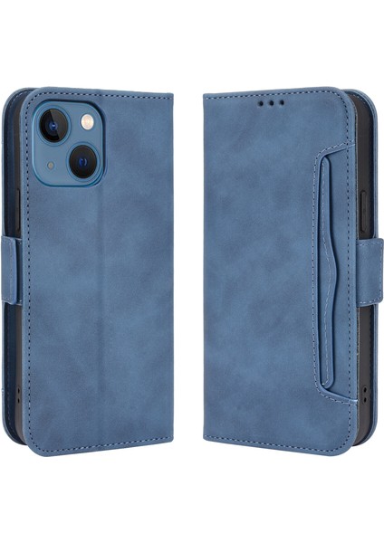 iPhone 13 ile Uyumlu Kickstand Koruyucu, Kredi Kartı Tutacağı Pu Deri Darbeye Dayanıklı Telefon Kılıfı (Yurt Dışından)