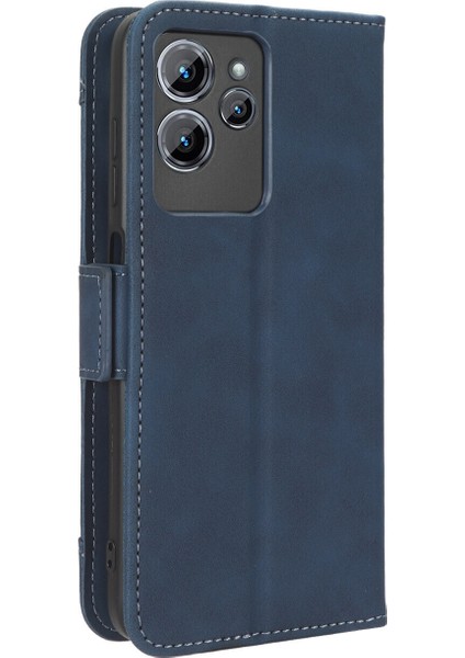 Oukitel C32 ile Uyumlu Kickstand Koruyucu, Kredi Kartı Tutacağı Pu Deri Darbeye Dayanıklı Telefon Kılıfı (Yurt Dışından)