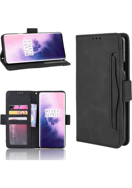 Oneplus 7 Pro ile Uyumlu Kickstand Koruyucu, Kredi Kartı Tutacağı Pu Deri Darbeye Dayanıklı Telefon Kılıfı (Yurt Dışından) fırsatları
