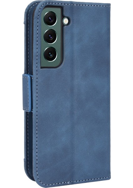 Samsung Galaxy S22 Plus ile Uyumlu Kickstand Koruyucu, Kredi Kartı Tutacağı Pu Deri Darbeye Dayanıklı Telefon Kılıfı (Yurt Dışından)