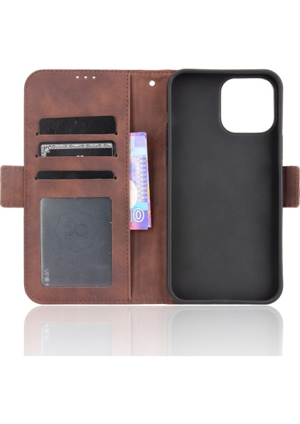 iPhone 15 Pro Max ile Uyumlu Kickstand Koruyucu, Kredi Kartı Tutacağı Pu Deri Darbeye Dayanıklı Telefon Kılıfı (Yurt Dışından) fırsatları