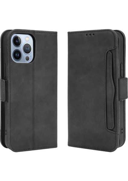 iPhone 14 ile Uyumlu Kickstand Koruyucu, Kredi Kartı Tutacağı Pu Deri Darbeye Dayanıklı Telefon Kılıfı (Yurt Dışından)