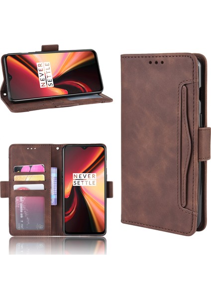 Oneplus 7 ile Uyumlu Kickstand Koruyucu, Kredi Kartı Tutacağı Pu Deri Darbeye Dayanıklı Telefon Kılıfı (Yurt Dışından) fırsatları