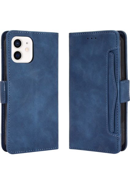 iPhone 12 Mini ile Uyumlu Kickstand Koruyucu, Kredi Kartı Tutacağı Pu Deri Darbeye Dayanıklı Telefon Kılıfı (Yurt Dışından)