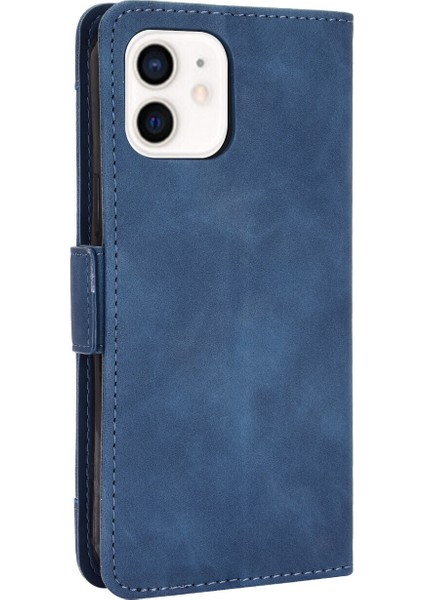 iPhone 12 Mini ile Uyumlu Kickstand Koruyucu, Kredi Kartı Tutacağı Pu Deri Darbeye Dayanıklı Telefon Kılıfı (Yurt Dışından)