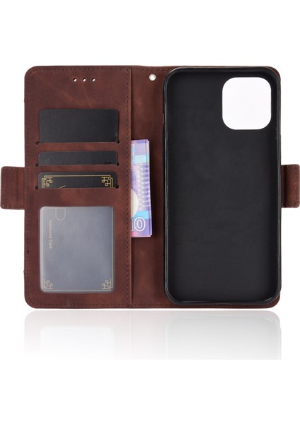 iPhone 12 Pro Max ile Uyumlu Kickstand Koruyucu, Kredi Kartı Tutacağı Pu Deri Darbeye Dayanıklı Telefon Kılıfı (Yurt Dışından) fırsatları