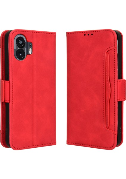 Nothing Phone 2 ile Uyumlu Kickstand Koruyucu, Kredi Kartı Tutacağı Pu Deri Darbeye Dayanıklı Telefon Kılıfı (Yurt Dışından)
